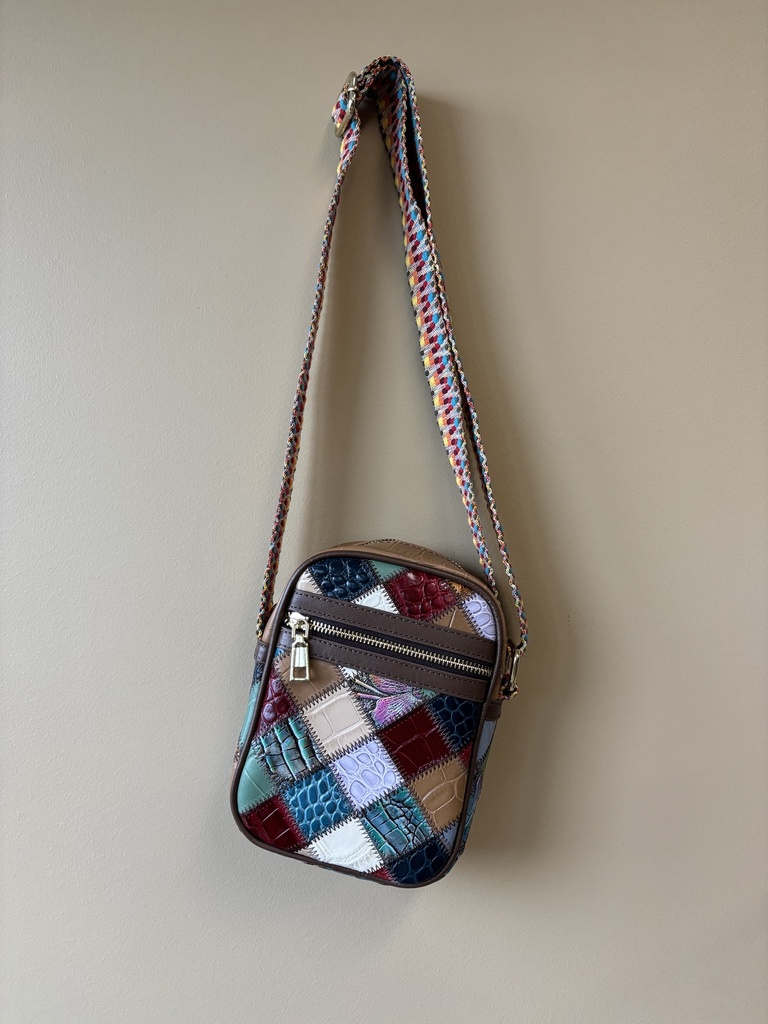 Sac cuir multi couleur