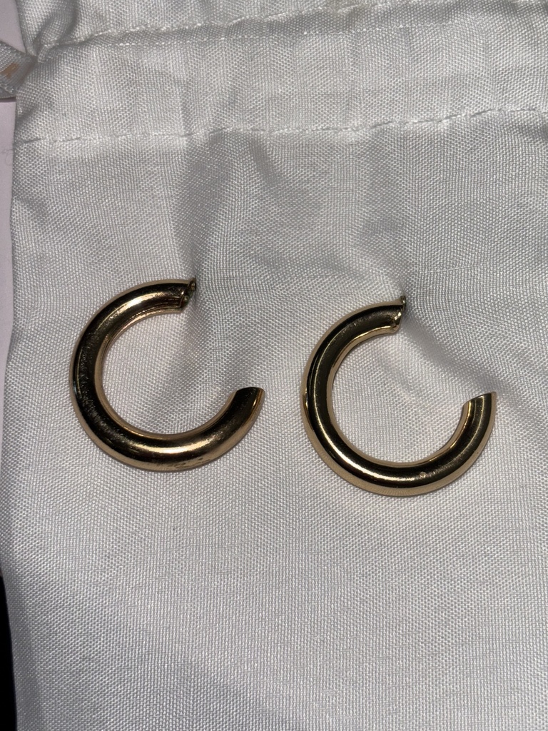 boucles d'oreilles rondes épaisses