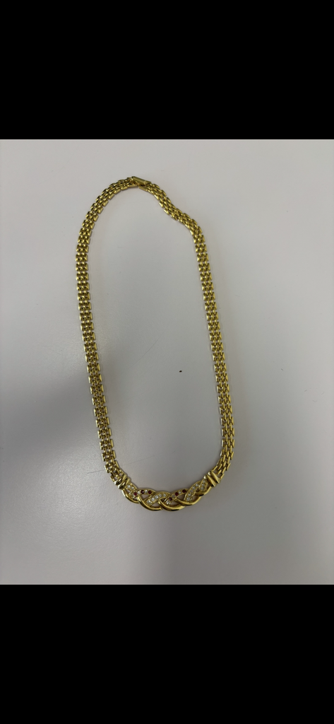 collier or avec diamants