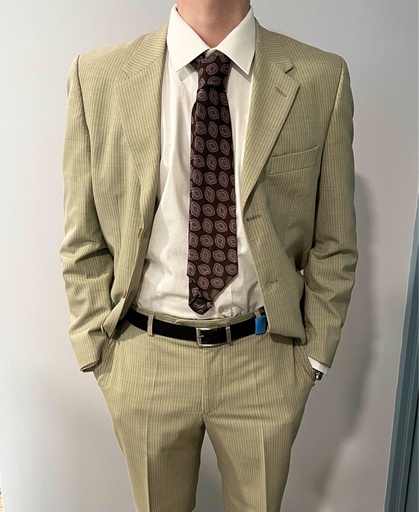 Costume homme DEVRED veste + pantalon beige Taille S/M