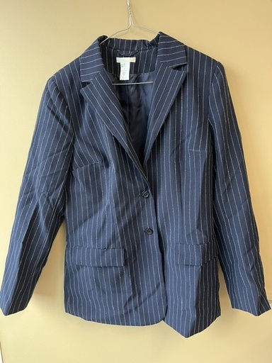 blaser bleu rayer point blanc
