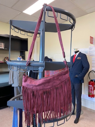 Sac à main Rouge avec une frange