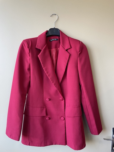 blazer rouge boohoo
