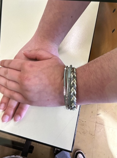 trio de bracelets vert