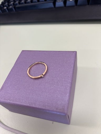bague or mini perle blanche