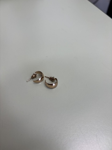 boucles d'oreilles demi-cercle avec perles